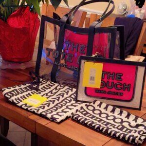 Marc Jacobs Tote Bag in PVC with logo  (Large Clear)